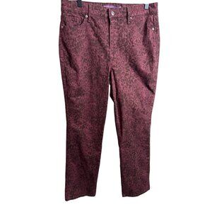 Gloria Vanderbilt Women’s Rail Straight Jeans Size 10 Short Leopard Print